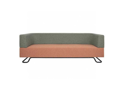 Sofa dwukolorowa Zielona 3-osobowa Podkładka do salonu designerska kanapa